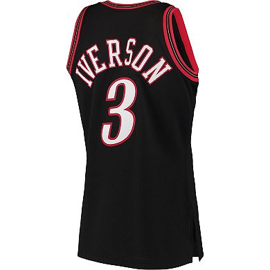 Men's Mitchell & Ness Allen Iverson Black Philadelphia 76ers 1997/98 Hardwood Classics Authentic Jersey