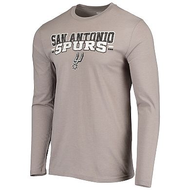 Men's Concepts Sport Gray/Black San Antonio Spurs Long Sleeve T-Shirt & Pants Sleep Set