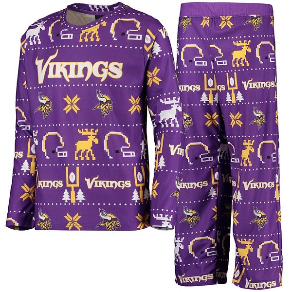 Youth Minnesota Vikings Purple Allover Print Pajama Pants