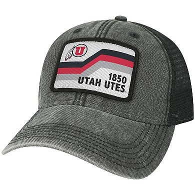 Men's Black Utah Utes Sun & Bars Dashboard Trucker Snapback Hat