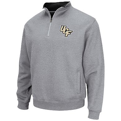 Men's Colosseum Heathered Gray UCF Knights Tortugas Team Logo Quarter-Zip Jacket