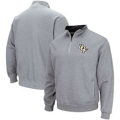 Men's Colosseum Heathered Gray UCF Knights Tortugas Team Logo Quarter-Zip Jacket