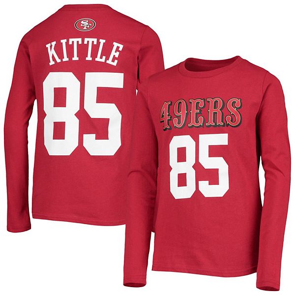 Newborn & Infant San Francisco 49ers George Kittle Scarlet Mainliner Name &  Number Bodysuit