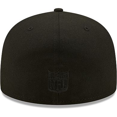 Men's New Era Philadelphia Eagles Black on Black Alternate Logo 59FIFTY ...