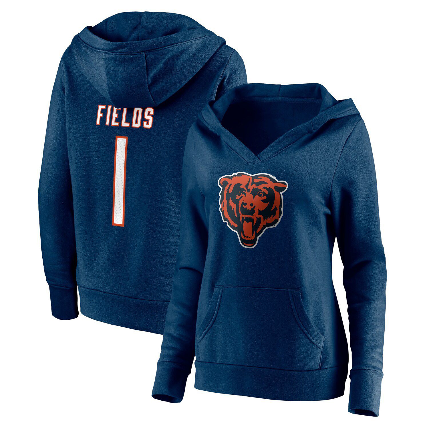 Outerstuff Preschool Justin Fields Navy Chicago Bears Mainliner Player Name & Number T-Shirt, Kids Unisex, Size: 4, Blue