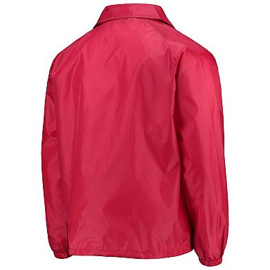 Men's Dunbrooke Red Tampa Bay Buccaneers Coaches Classic Raglan Full-Snap Windbreaker Jacket