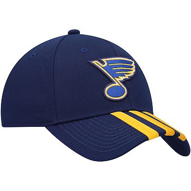 Men's adidas Navy St. Louis Blues Locker Room Primegreen Three Stripe Adjustable Hat