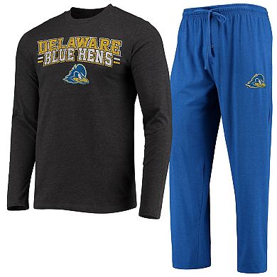 Men's Concepts Sport Royal/Heathered Charcoal Delaware Fightin' Blue Hens Meter Long Sleeve T-Shirt & Pants Sleep Set
