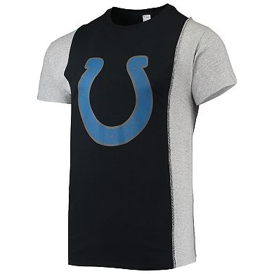 Men's Refried Apparel Black/Heathered Gray Indianapolis Colts Sustainable Split T-Shirt