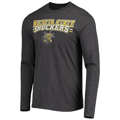 Men's Concepts Sport Yellow/Heathered Charcoal Wichita State Shockers Meter Long Sleeve T-Shirt & Pants Sleep Set