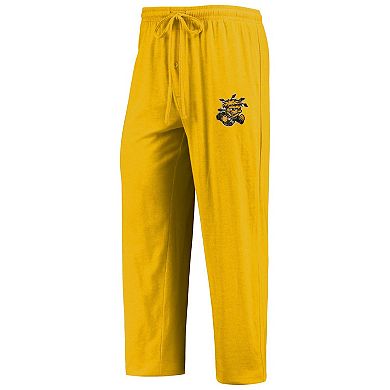 Men's Concepts Sport Yellow/Heathered Charcoal Wichita State Shockers Meter Long Sleeve T-Shirt & Pants Sleep Set