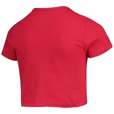 Girls Youth League Collegiate Wear Scarlet Nebraska Huskers Cropped T-Shirt