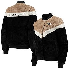 Baltimore Ravens Starter Thursday Night Lights Raglan Half-Snap Hoodie  Jacket - White/Purple