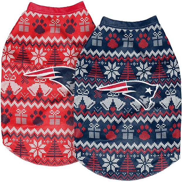 FOCO New England Patriots Reversible Holiday Dog Sweater