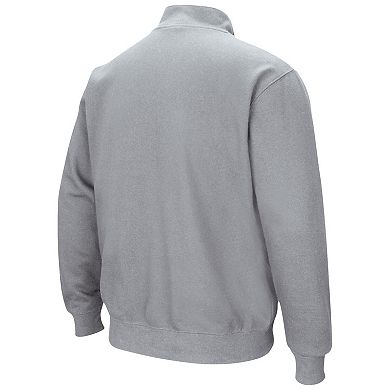 Men's Colosseum Heathered Gray Arkansas Razorbacks Tortugas Team Logo Quarter-Zip Jacket