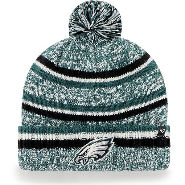 Youth '47 Midnight Green Philadelphia Eagles Boondock Cuffed Knit Hat with  Pom