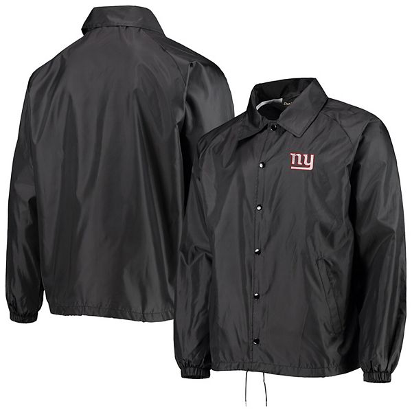 Men's Dunbrooke Black New York Giants Coaches Classic Raglan Full-Snap  Windbreaker Jacket