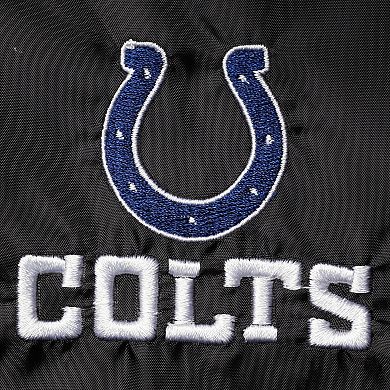 Men's Dunbrooke Black Indianapolis Colts Coaches Classic Raglan Full-Snap Windbreaker Jacket