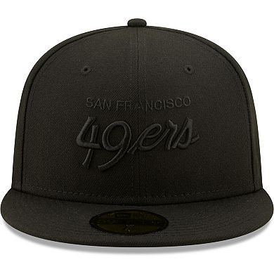 Men's New Era San Francisco 49ers Black on Black Alternate Logo 59FIFTY Fitted Hat