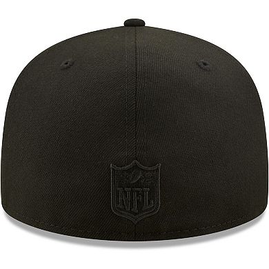 Men's New Era San Francisco 49ers Black on Black Alternate Logo 59FIFTY Fitted Hat