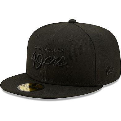 Men's New Era San Francisco 49ers Black on Black Alternate Logo 59FIFTY Fitted Hat