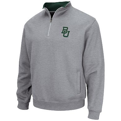 Men's Colosseum Heathered Gray Baylor Bears Tortugas Team Logo Quarter-Zip Jacket