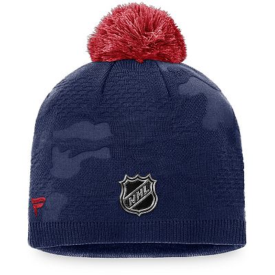 Women's Fanatics Branded Navy/Red Columbus Blue Jackets Authentic Pro Team Locker Room Beanie with Pom Women's Fanatics Branded Navy/Red Columbus Blue Jackets Authentic Pro Team Locker Room Beanie with Pom