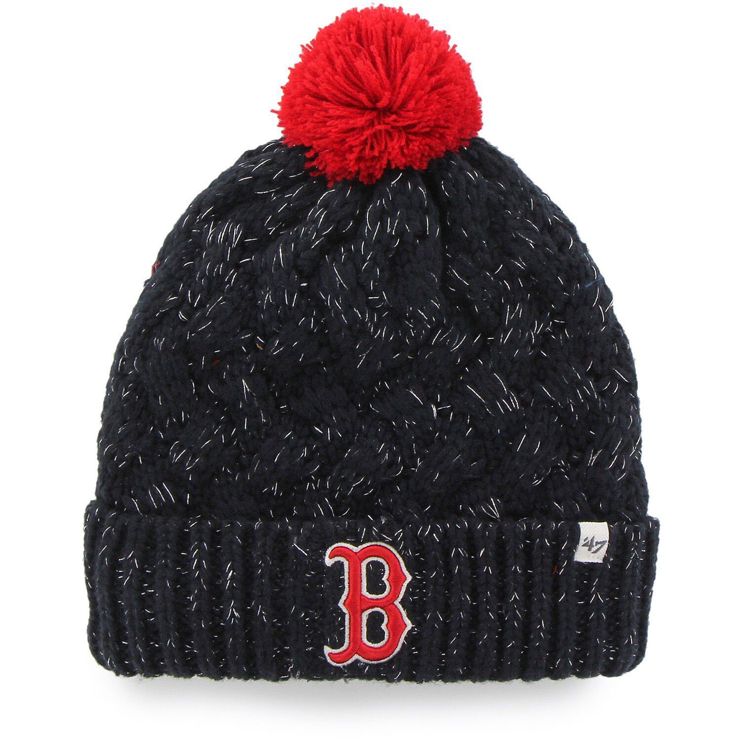 Men's '47 Red Portland Trail Blazers Bering Cuffed Knit Hat with Pom