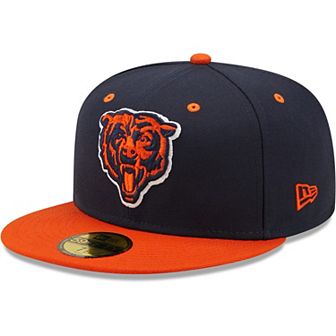 Men's New Era Navy/Orange Chicago Bears Two-Tone Flipside 59FIFTY Fitted Hat