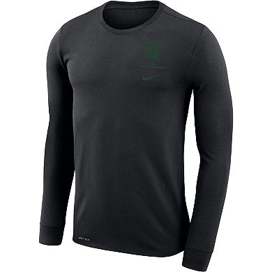 Men's Nike Black Michigan State Spartans Logo Stack Legend Performance ...