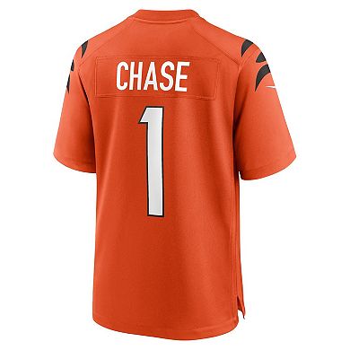 Men's Nike Ja'Marr Chase Orange Cincinnati Bengals Alternate Game Jersey