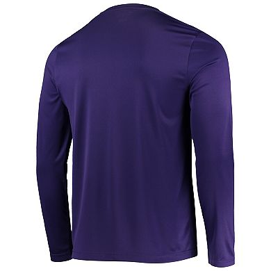 Men's Champion Purple Northwestern Wildcats Wordmark Slash Long Sleeve ...