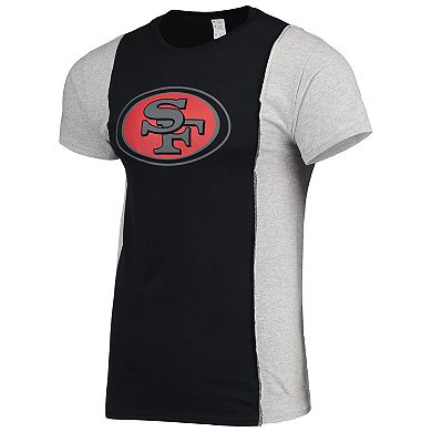 Men's Refried Apparel Black/Heathered Gray San Francisco 49ers Sustainable Split T-Shirt