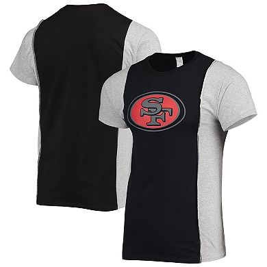 Men's Refried Apparel Black/Heathered Gray San Francisco 49ers Sustainable Split T-Shirt