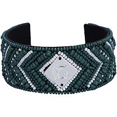Michigan State Spartans GOLDIE Bead Logo Cuff Bracelet