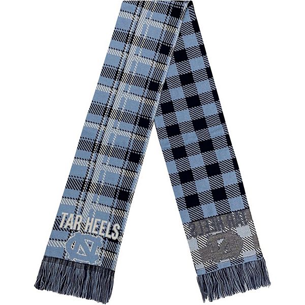 FOCO North Carolina Tar Heels Plaid Color Block Scarf