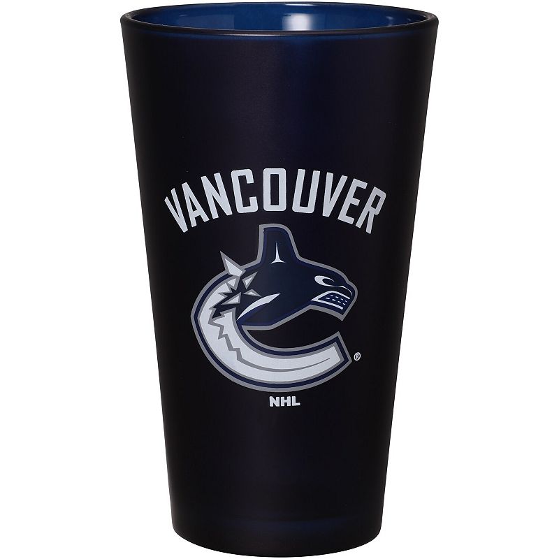 Vancouver Canucks 16 oz. Team Color Frosted Pint Glass, CNK Blue