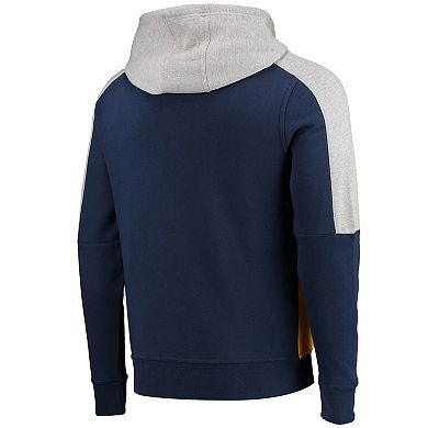 Men's Starter Navy/Gold Nashville Predators Playoffs Color Block Full