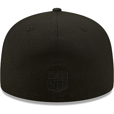 Men's New Era Pittsburgh Steelers Black on Black Alternate Logo 59FIFTY ...