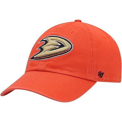 Men's '47 Orange Anaheim Ducks Clean Up Adjustable Hat