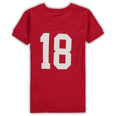 Preschool Wes & Willy Crimson Alabama Crimson Tide Football V-Neck T-Shirt and Pants Sleep Set