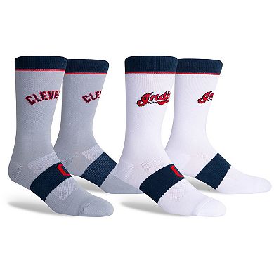 Youth Cleveland Indians 2-Pack Uniform Home & Away Crew Socks
