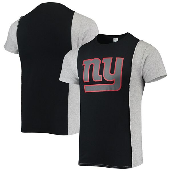 Men's Refried Apparel Black/Heathered Gray New York Giants Sustainable  Split T-Shirt