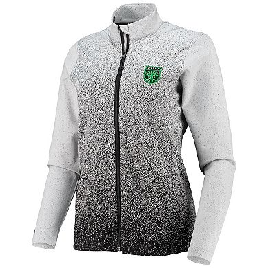 Women's Antigua White/Black Austin FC Guide Full-Zip Jacket