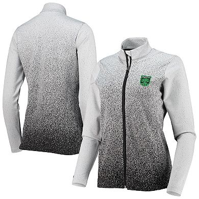 Women's Antigua White/Black Austin FC Guide Full-Zip Jacket