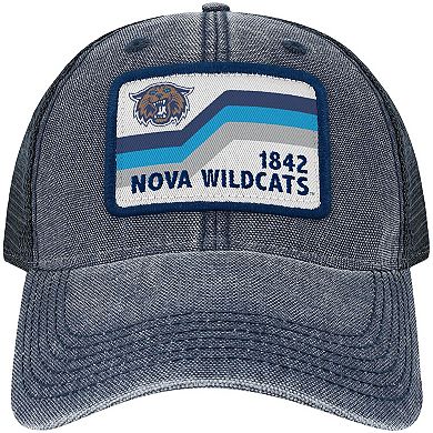 Men's Navy Villanova Wildcats Sun & Bars Dashboard Trucker Snapback Hat