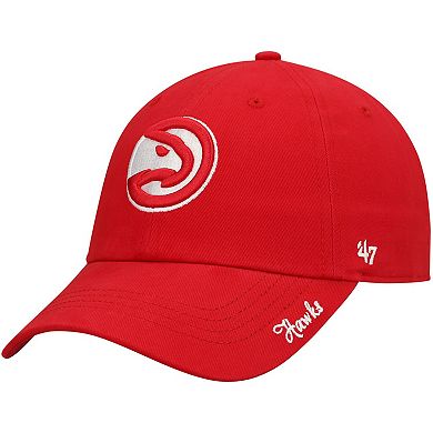 Women's '47 Red Atlanta Hawks Miata Clean Up Logo Adjustable Hat