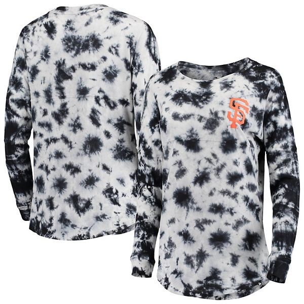 Women's New Era Black San Francisco Giants TieDye Long Sleeve TShirt