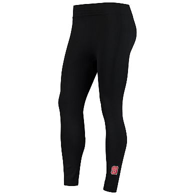 Women's ZooZatz Black NC State Wolfpack Fleece-Lined Leggings