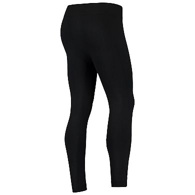 Women's ZooZatz Black NC State Wolfpack Fleece-Lined Leggings